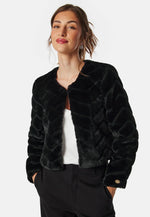 Load image into Gallery viewer, Cropped Faux Fur Jacket | Soft Texture | Elegant Evening Layer