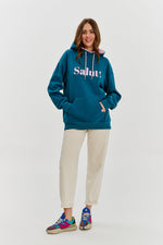 Load image into Gallery viewer, Fondamentale “Salut!” Hoodie | Oversized Fit | Contrast Print