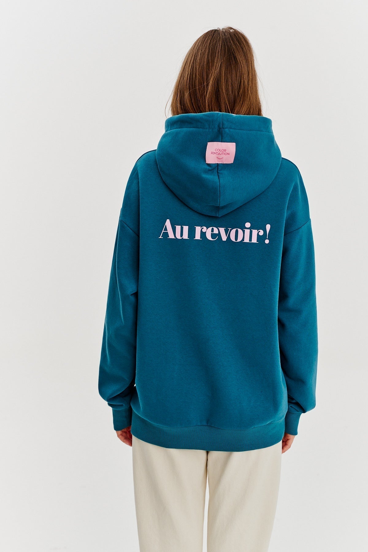 Hoodie “Salut!” | Oversized | Imprimé Contrasté