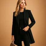 Load image into Gallery viewer, Long Wool Blend Coat | Single-Breasted | Modern Tailored Silhouette
