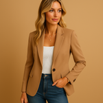 Load image into Gallery viewer, Single Button Fitted Blazer | Minimalist Silhouette | Regular Length
