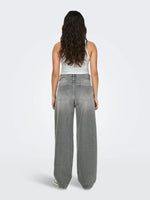 Load image into Gallery viewer, Wide-Leg Grey Jeans | High Waist | Modern Streetwear Denim