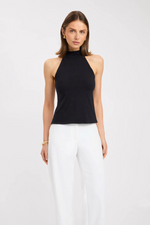 Load image into Gallery viewer, Évasion Sculpted Halter Tank Top in Stretch Knit | Summer