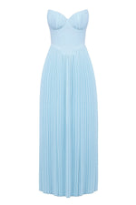 Load image into Gallery viewer, Clarté Pleated Maxi Dress | Corset Bodice | Strapless Silhouette