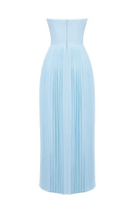 Load image into Gallery viewer, Clarté Pleated Maxi Dress | Corset Bodice | Strapless Silhouette