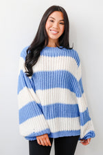 Load image into Gallery viewer, Striped Oversized Sweater | Rib Knit | Relaxed Fit