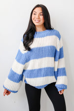 Load image into Gallery viewer, Striped Oversized Sweater | Rib Knit | Relaxed Fit