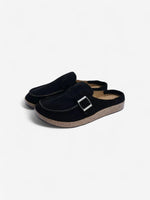 Load image into Gallery viewer, Jada Slip-On Mules | Faux Suede Clogs with Buckle Detail
