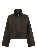Load image into Gallery viewer, Structured Zip Jacket | High Collar | Cropped Fit

