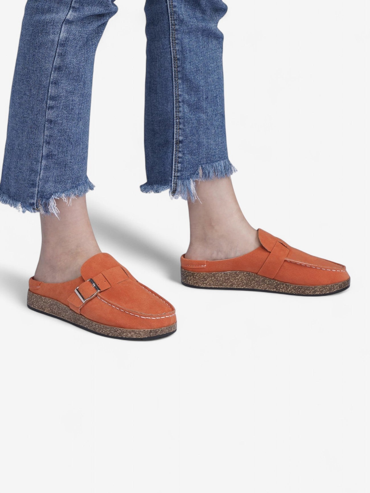 Mules Jada | Clogs en Faux Suède avec Détail Boucle