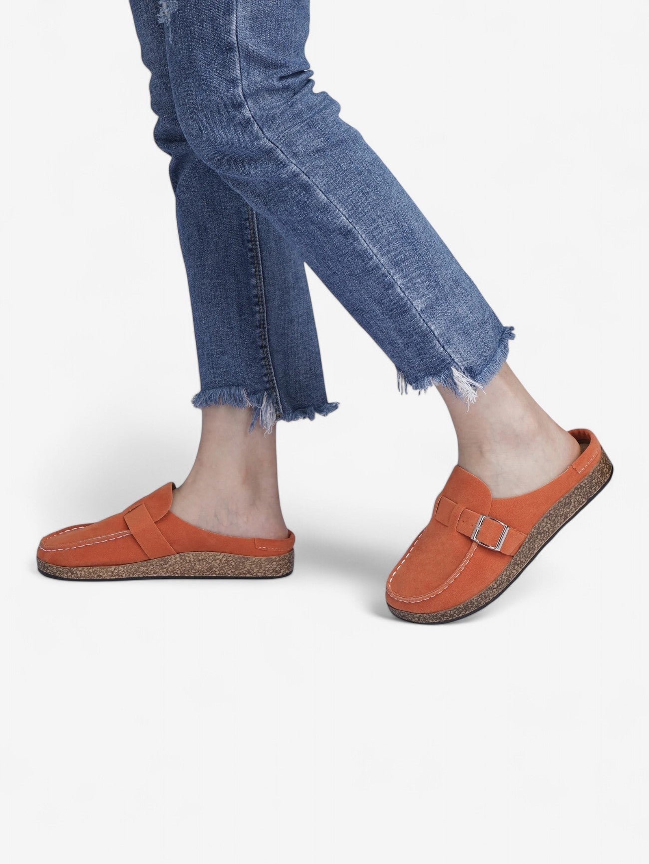 Mules Jada | Clogs en Faux Suède avec Détail Boucle