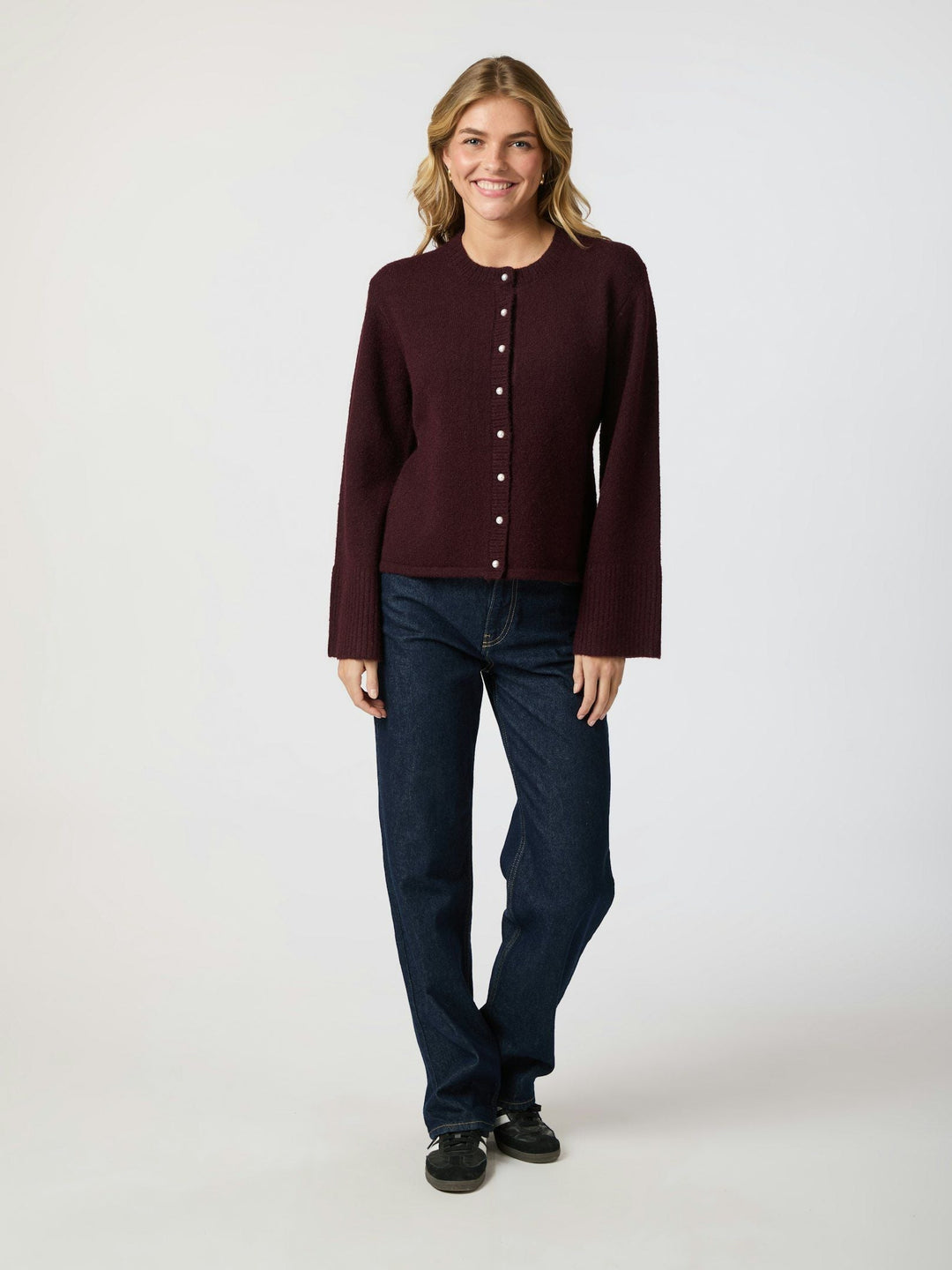 Fondamentale Button Cardigan | Round Neck | Soft Wool Blend