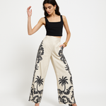 Load image into Gallery viewer, Tropical Wide-Leg Trousers | High Waist | Lightweight Summer Elegance
