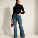 Load image into Gallery viewer, High-Waist Flared Jeans | Structured Denim | Fondamentale Collection
