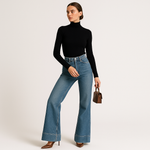 Load image into Gallery viewer, High-Waist Flared Jeans | Structured Denim | Fondamentale Collection
