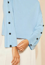 Load image into Gallery viewer, Turtleneck Button Sleeve Sweater | Relaxed Fit | Modern Knit Design
