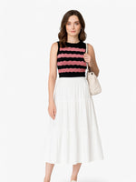 Load image into Gallery viewer, Tiered Midi Skirt | High Waist | Summer A-line Silhouette
