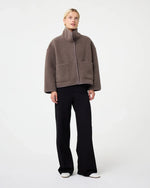Load image into Gallery viewer, Faux Shearling Zip Jacket | High Collar | Oversized Fit

