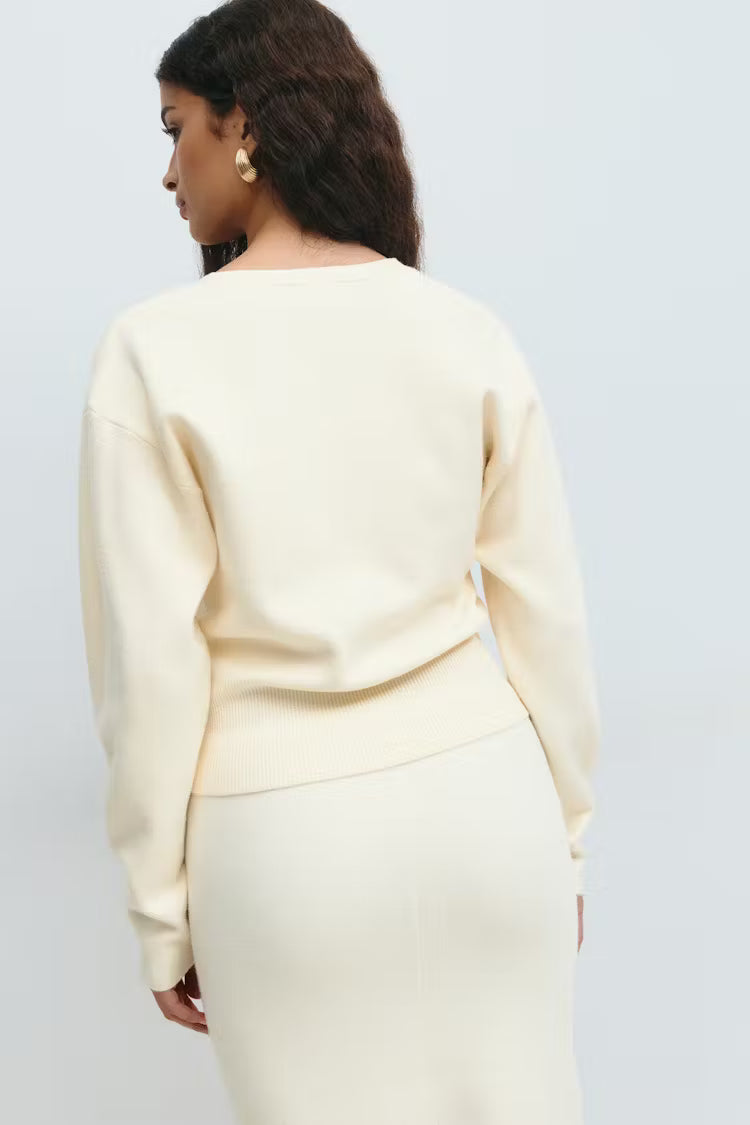 Cardigan Asymétrique à Boutons | Maille Douce