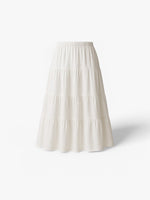 Load image into Gallery viewer, Tiered Midi Skirt | High Waist | Summer A-line Silhouette
