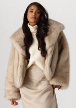 Load image into Gallery viewer, Faux Fur Oversized Coat | Turn Down Collar | Winter Warmth
