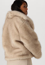 Load image into Gallery viewer, Faux Fur Oversized Coat | Turn Down Collar | Winter Warmth
