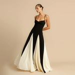 Load image into Gallery viewer, Lueur Angélique Maxi Dress | Two-Tone Fit and Flare, Spaghetti Straps
