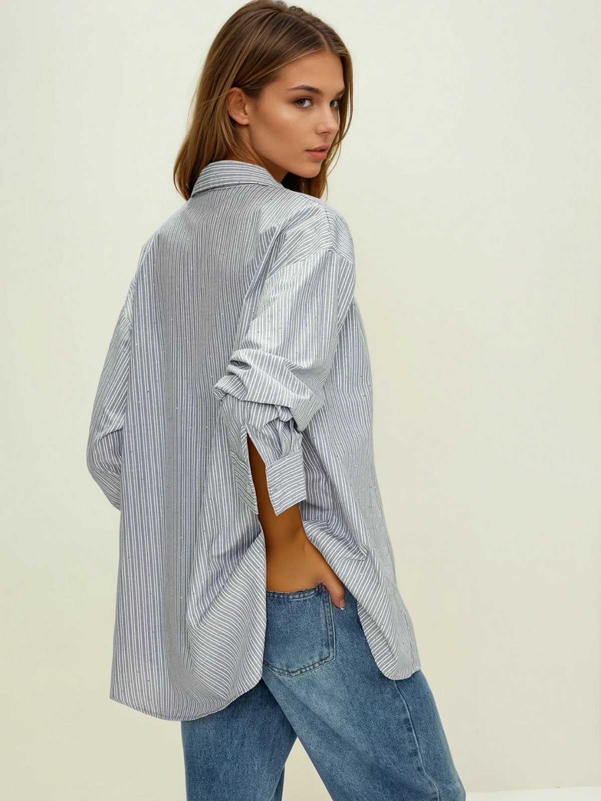 Chemise Bouton Rayée | Coupe Regular | Rayures | Poche Poitrine