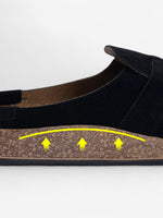 Load image into Gallery viewer, Jada Slip-On Mules | Faux Suede Clogs with Buckle Detail
