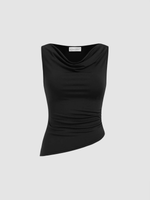 Load image into Gallery viewer, Draped Cowl Neck Sleeveless Top | Lightweight Knit
