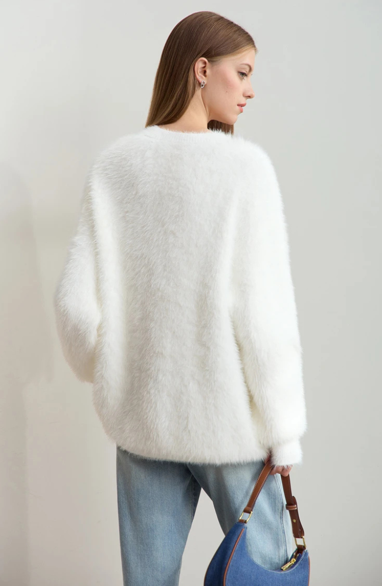 Fondamentale Fuzzy Knit Sweater | Relaxed Fit | Soft Texture