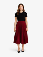 Load image into Gallery viewer, Pleated Midi Skirt | High Waist | Flowing A-line Silhouette
