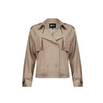 Load image into Gallery viewer, Cropped Double Breasted Jacket | Lightweight Tencel Blend | Epaulette Detail
