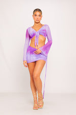 Load image into Gallery viewer, Ombre Mesh Mini Dress | Sheer Illusion | Two-Piece Effect
