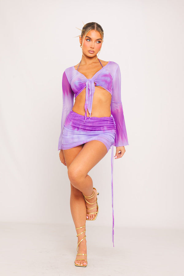 Ombre Mesh Mini Dress | Sheer Illusion | Two-Piece Effect