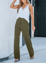 Load image into Gallery viewer, Fondamentale High-Waist Wide-Leg Trousers with Pocket Detailing
