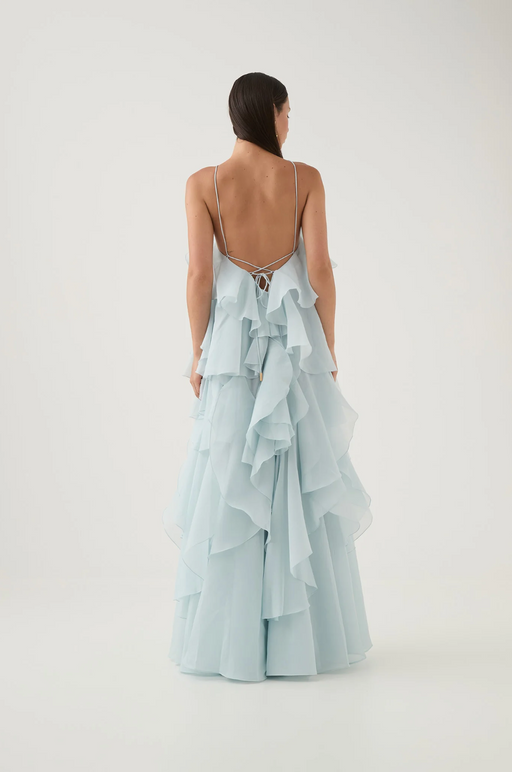 Robe Livora Maxi Ruffle | Halterneck | Chiffon