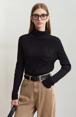 Load image into Gallery viewer, Ribbed Turtleneck Sweater | Soft Cashmere Blend | Fitted Silhouette
