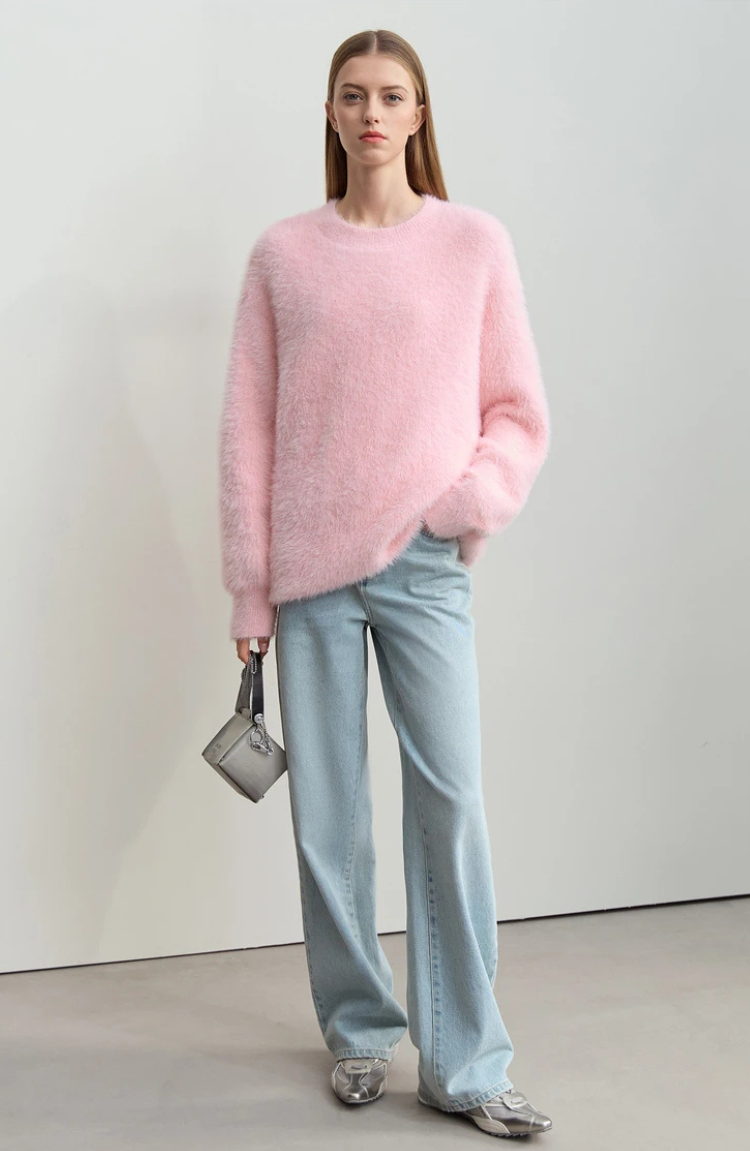 Fondamentale Fuzzy Knit Sweater | Relaxed Fit | Soft Texture