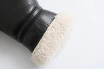 Load image into Gallery viewer, Faux Shearling Aviator Jacket | Short Fit | Contrast Collar
