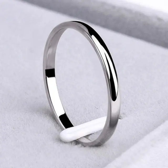 Bague de Mariage Slim | 2mm Acier Inoxydable Plaqué Or | Design Unisexe