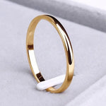 Load image into Gallery viewer, Slim Wedding Band Ring | 2mm Gold-Tone Stainless Steel | Unisex Design
