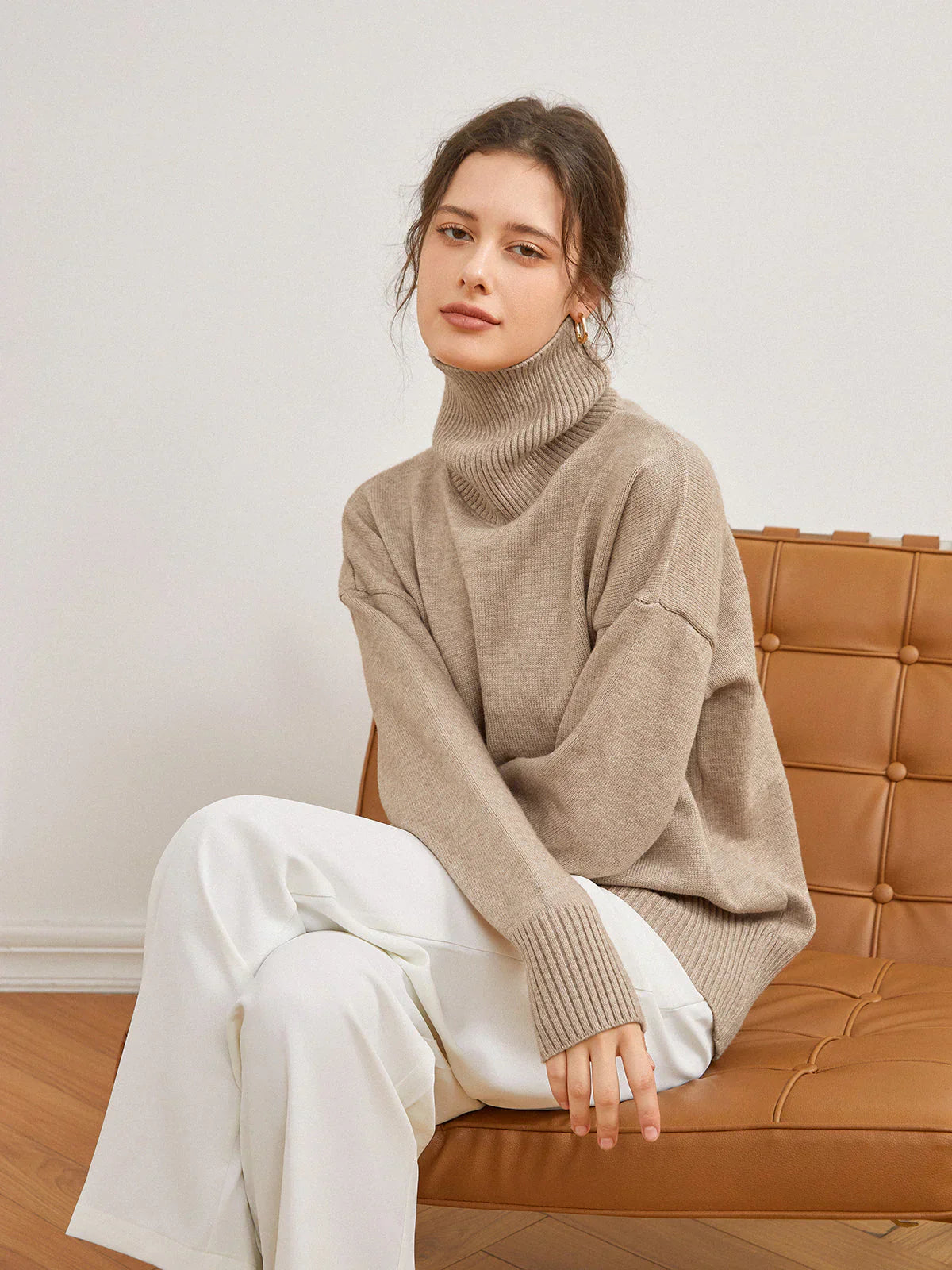Pull col roulé en tricot | Hiver