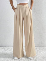Load image into Gallery viewer, Pleated Wide Leg Trousers | High Waist Minimalist Design
