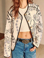 Load image into Gallery viewer, Embroidered Cotton Jacket | Floral Print | Bohemian-Inspired
