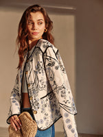 Load image into Gallery viewer, Embroidered Cotton Jacket | Floral Print | Bohemian-Inspired

