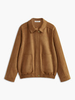 Load image into Gallery viewer, Métier Suede Bomber Jacket | Lambskin Finish | Refined Casual

