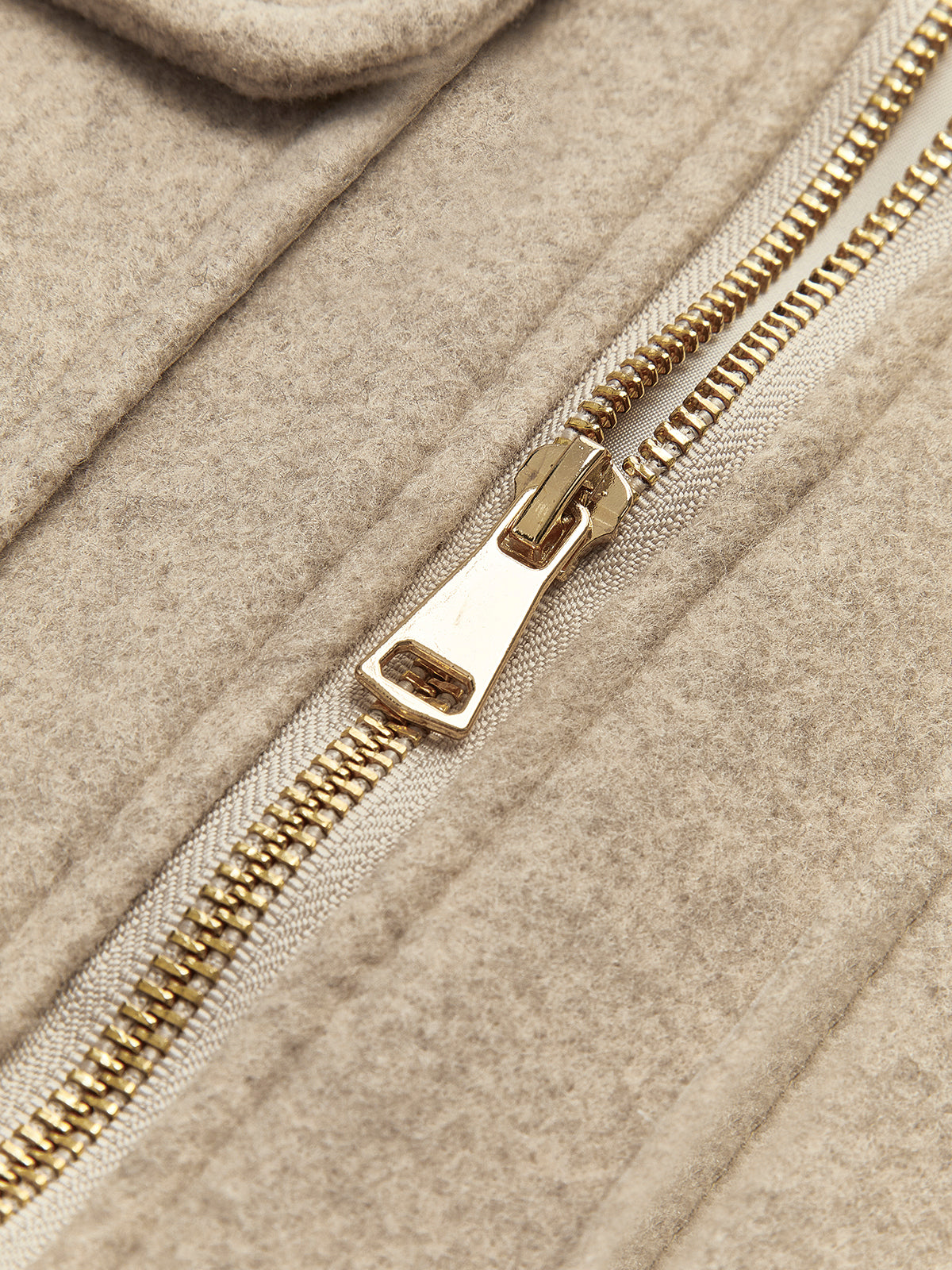 Veste Courte en Mélange de Laine | Coupe Structurée | Fermeture Éclair