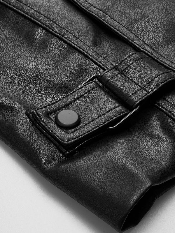 Métier Cropped Leather Jacket | Oversized Lapel | Structured Silhouette