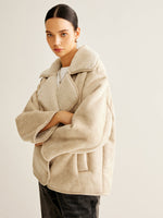 Load image into Gallery viewer, Fondamentale Faux Shearling Jacket | Oversized Fit | Winter Warmth
